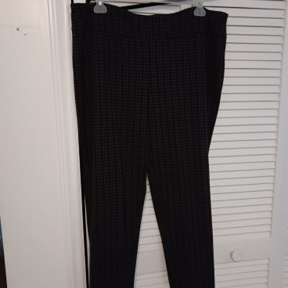 Zac & Rachel Size 3X Purple, Grey, & Black Plaid Slacks